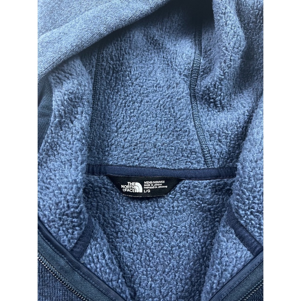 The North Face Gordon Lyons Full Zip Hoodie Mens Large Blue Fleece Jacket - Picture 9 of 12